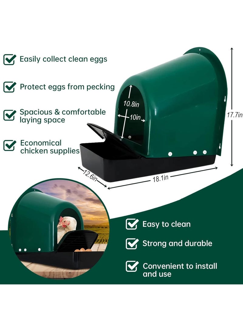 Master Gold Chicken Nesting Box for Collecting Eggs | Slanted Design to Protect Eggs from Breaking and Pollution | Durable UV Resistant | Removable Tray & Ventilation Holes for Poultry Breeding - Image 4